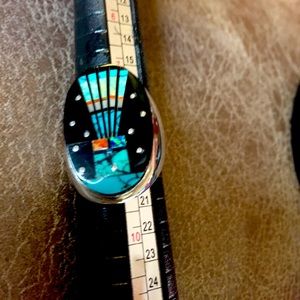 RARE Nite Sky Solid Sterling Silver Stamped Ring